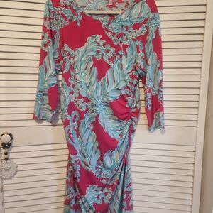 Lilly Pulitzer Pink and Blue Floral Dress